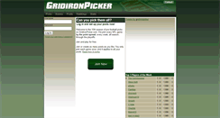 Desktop Screenshot of gridironpicker.com