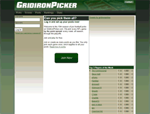 Tablet Screenshot of gridironpicker.com
